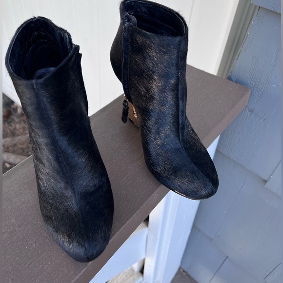 BCBG Max Azria Ripley Bronze Pony hair Bootie - Picture 4 of 10